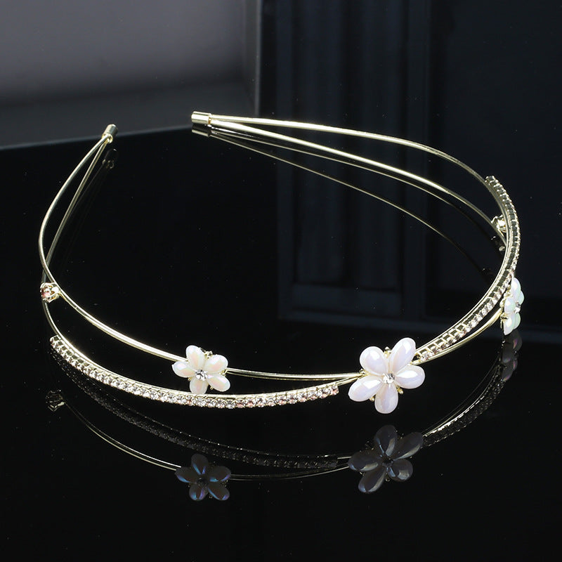 Wholesale Korean style high-end niche leaf flower headband