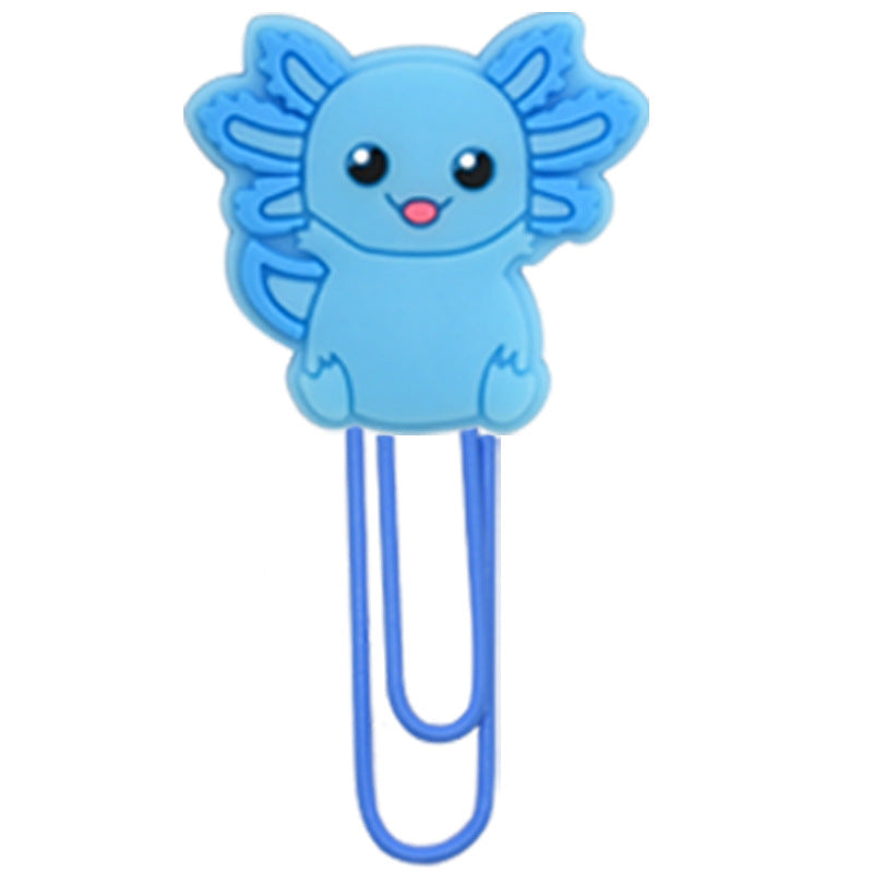 Wholesale Random 50pcs Cartoon Ocean Salamander Animal Paperclip Bookmark