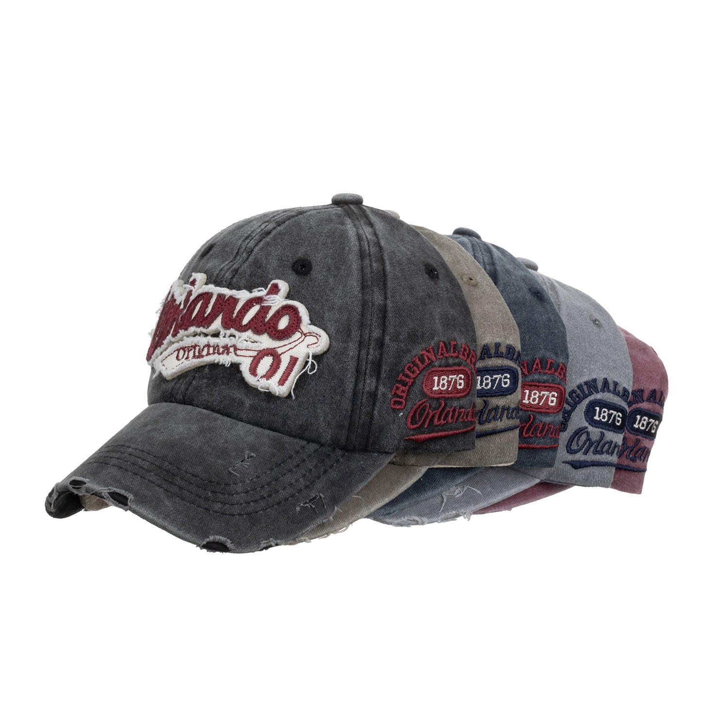 Wholesale Water wave dot diamond denim baseball cap