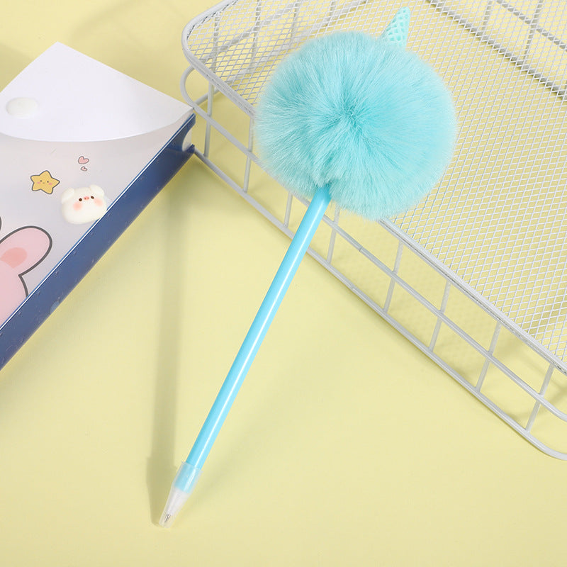 Wholesale Ice Cream Candy Color Hair Ball Pens