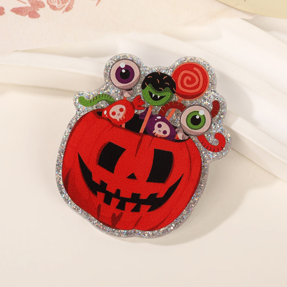 Wholesale 10pcs Pumpkin Cat Ghost Acrylic Flatback