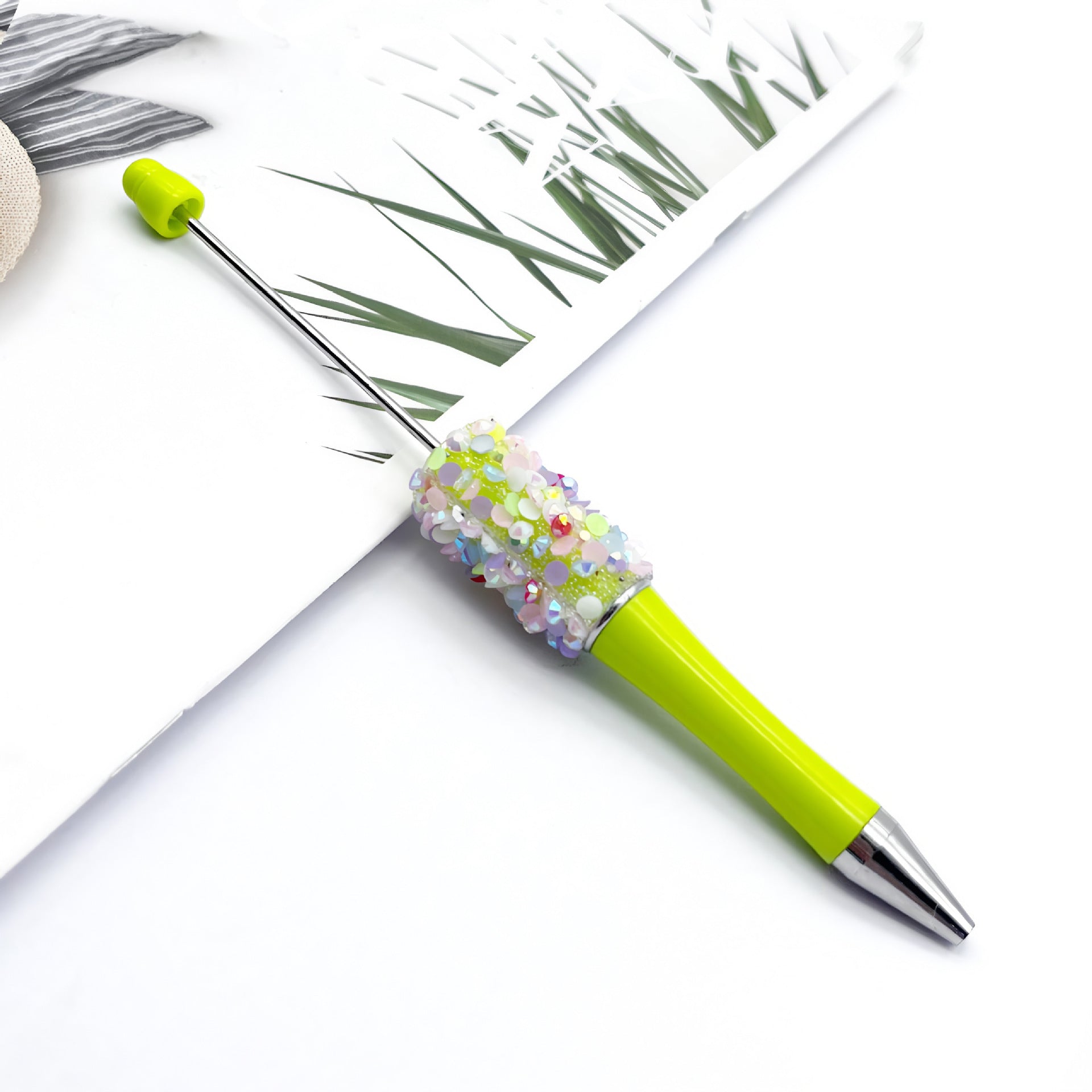Wholesale Beadable Pens Petal Sequin Resin Diamond Ballpoint Pen