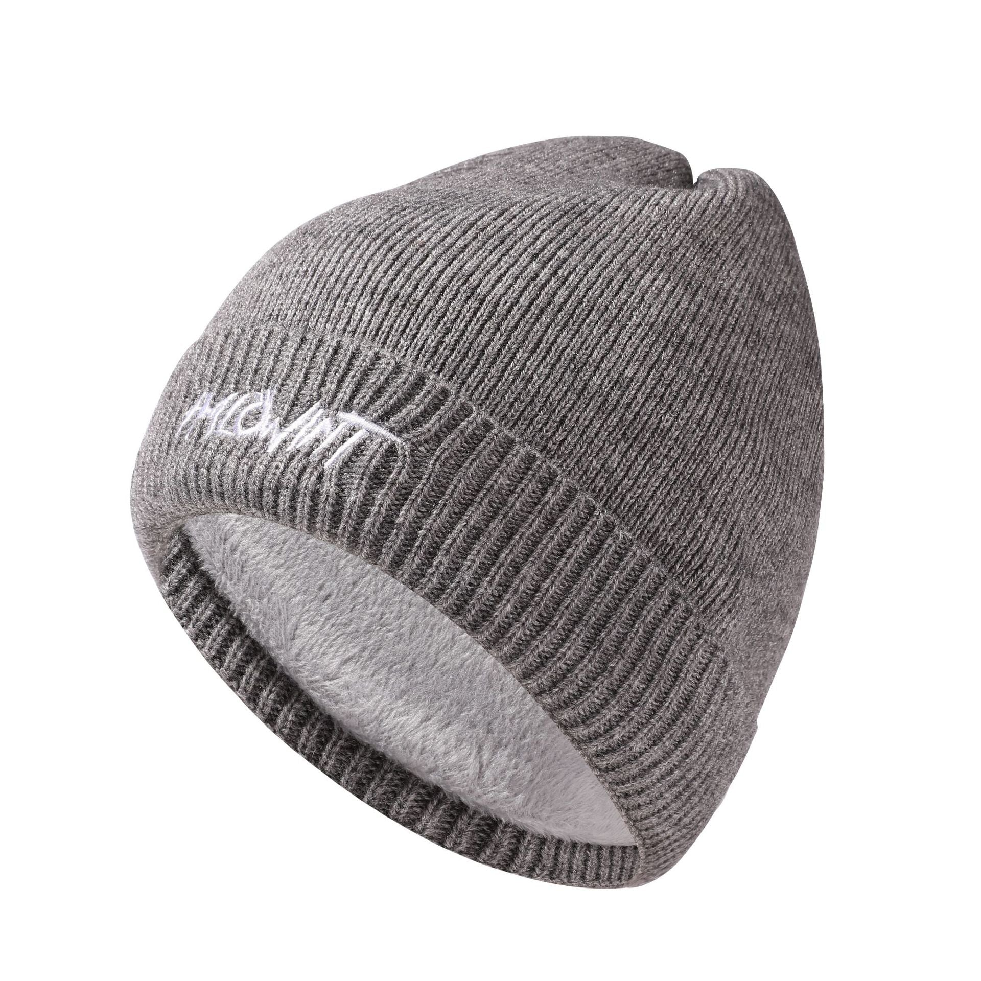 Wholesale Solid Color Embroidered Characters Thickened Wool Knitted Hats