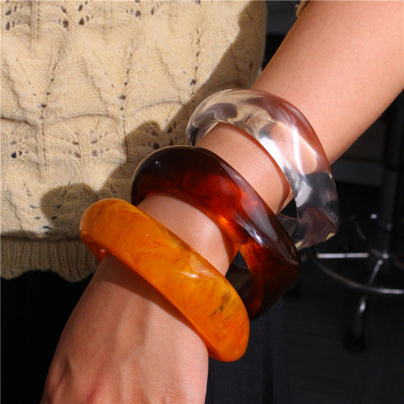 Wholesale Special-shaped Resin Square Round Bracelet