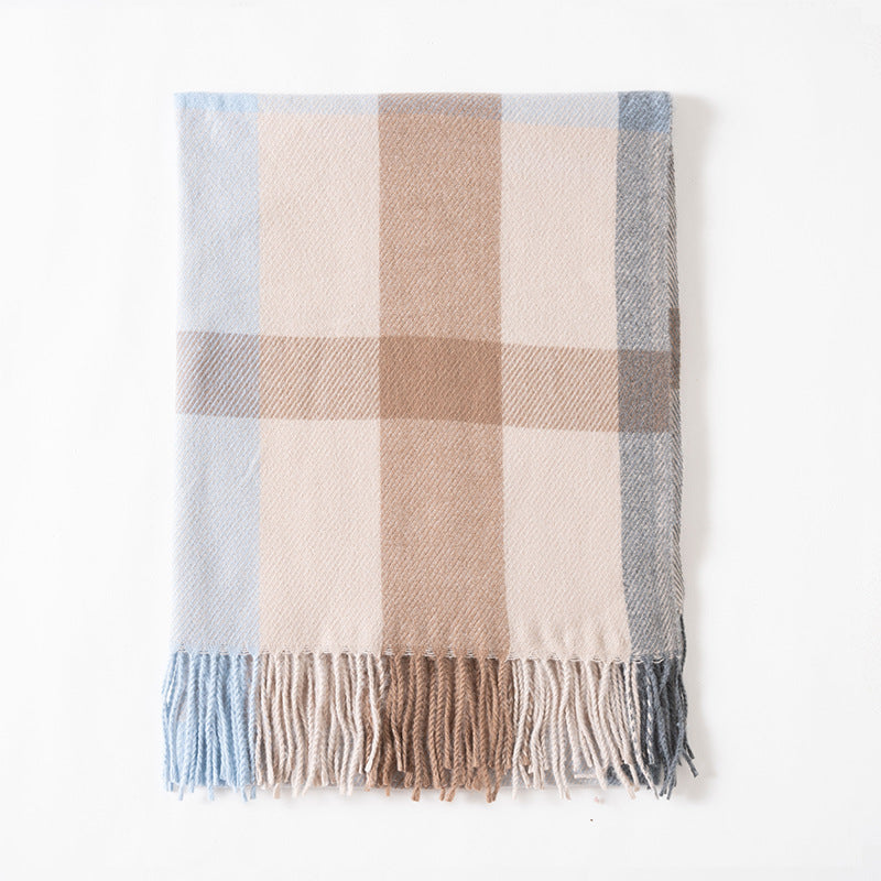 Wholesale Plaid Thickened Imitation Cashmere Scarf