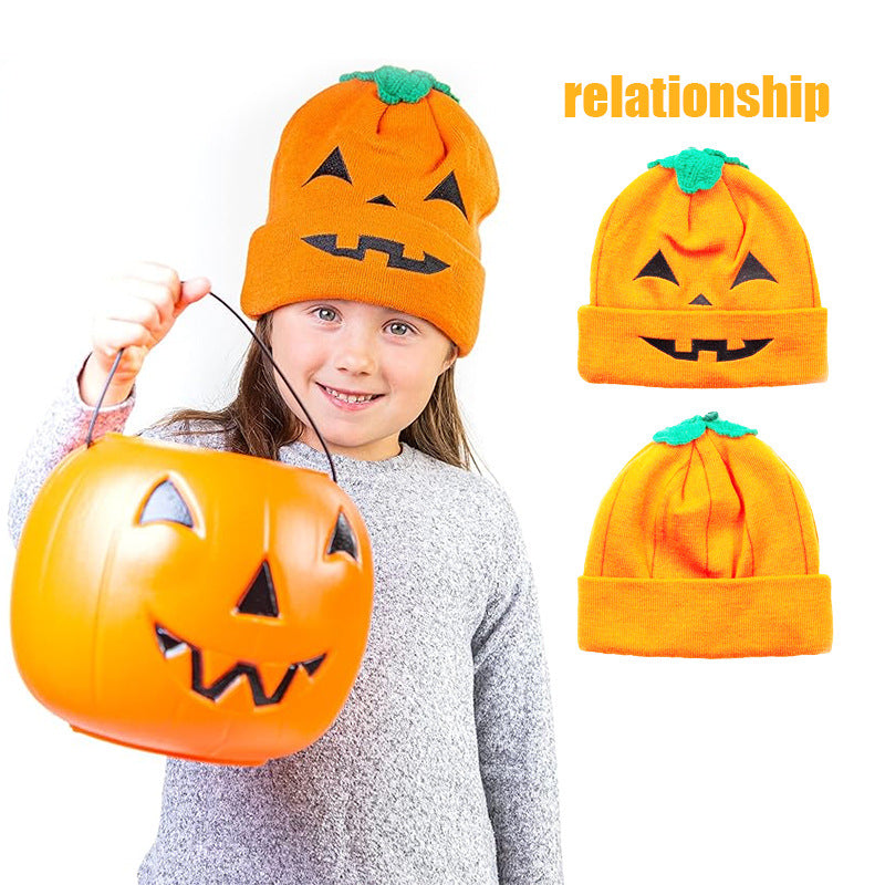Wholesale Halloween Pumpkin Children's Knitted Hat
