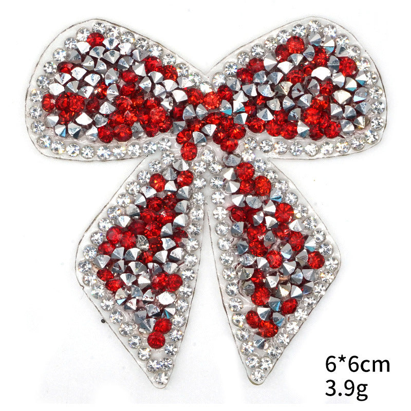 Wholesale Colorful bow pattern rhinestone embroidery DIY Patches