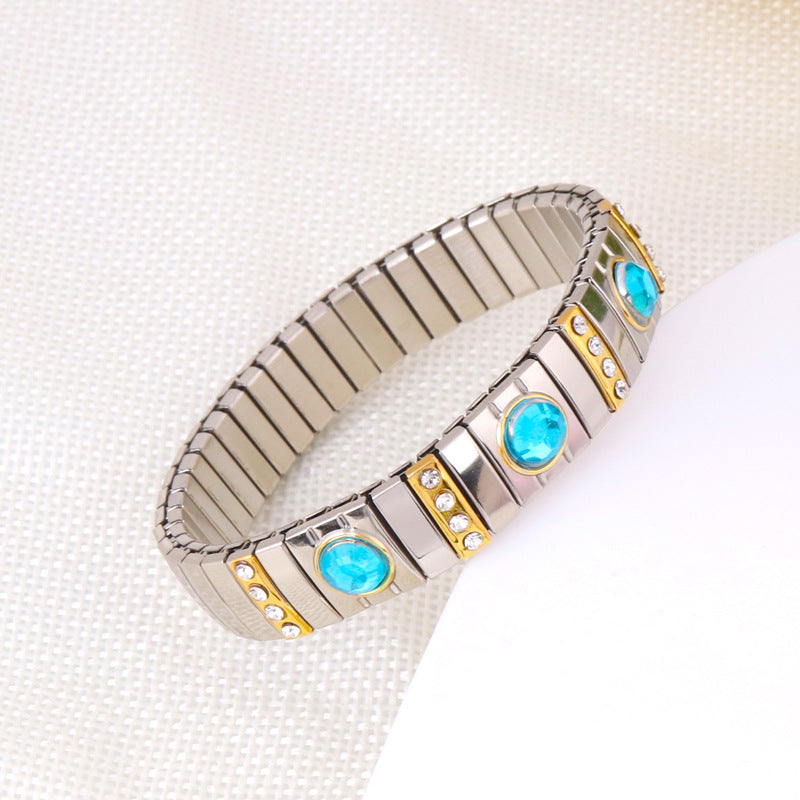 Wholesale Fashion Bohemian Elastic Titanium Steel Bracelet