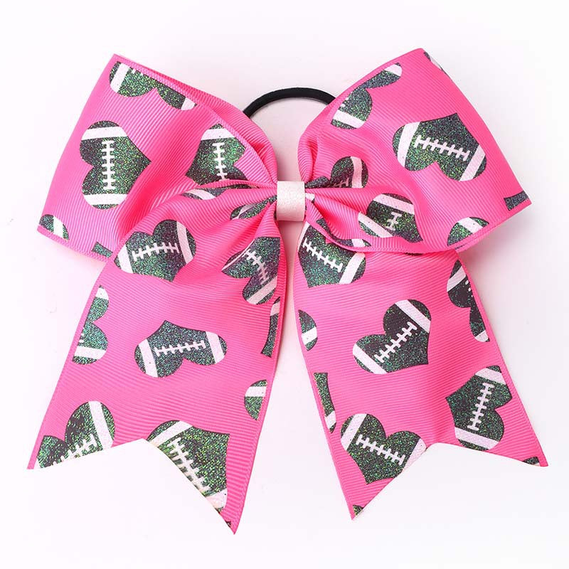 Wholesale World Cup fans children' s dovetail bow hair band Football Pattern
