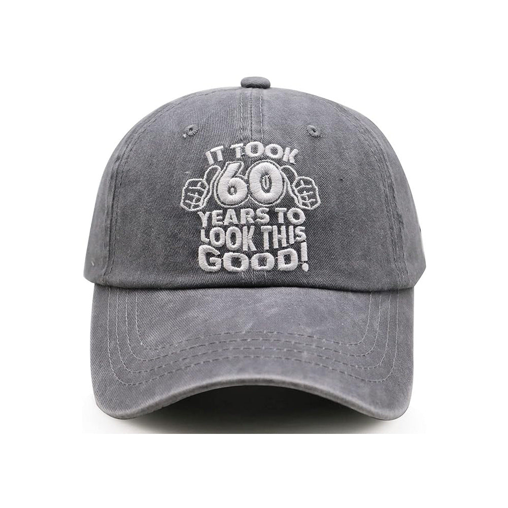 Wholesale Embroidered Washed Cotton 80th Vintage Baseball Cap