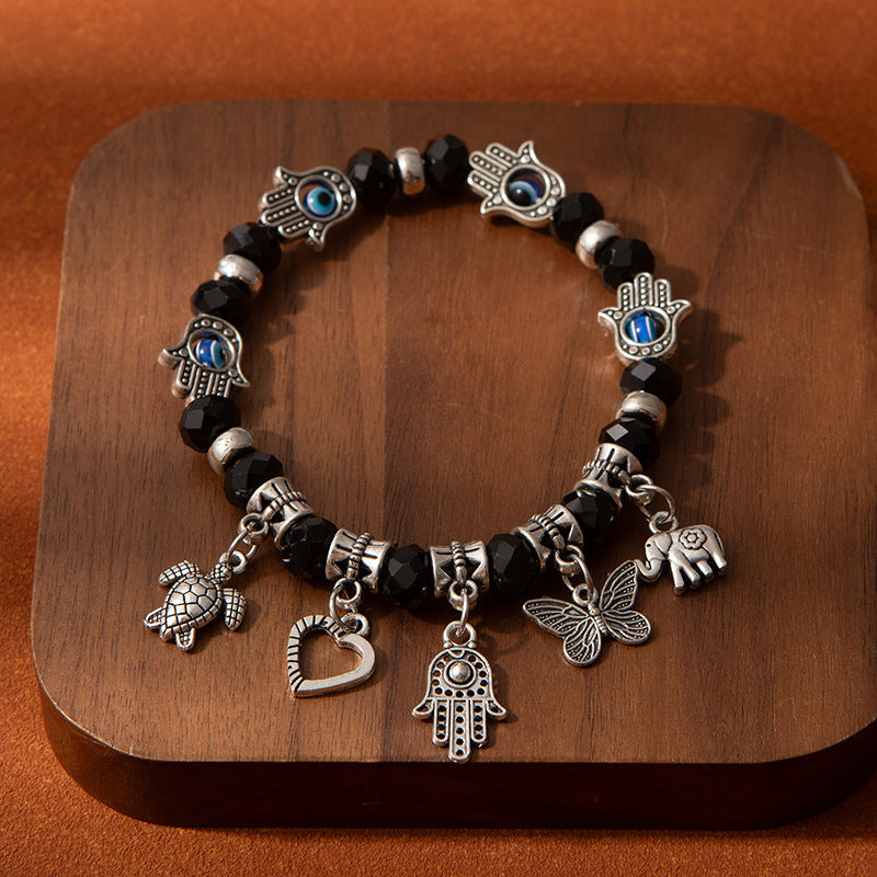 Wholesale Evil Eye Colorful Crystal Bracelet