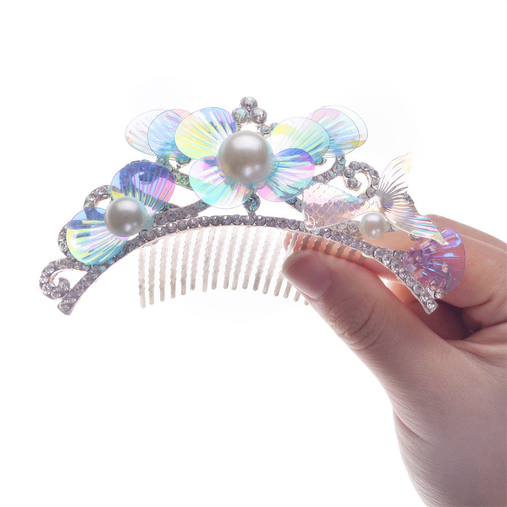 Wholesale Mermaid Rhinestone Comb Crown Hairpins and Headbands