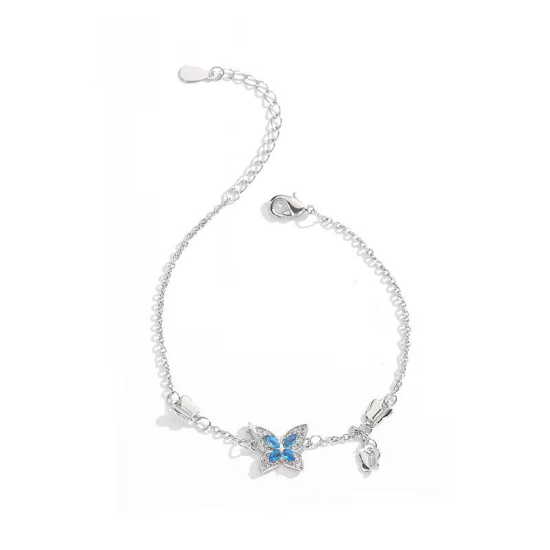 Wholesale Zircon tassel butterfly niche design versatile bracelet