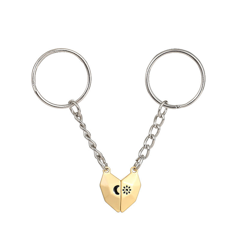 Wholesale Wishing Stone Sun Moon Love Heart Magnetic Keychains