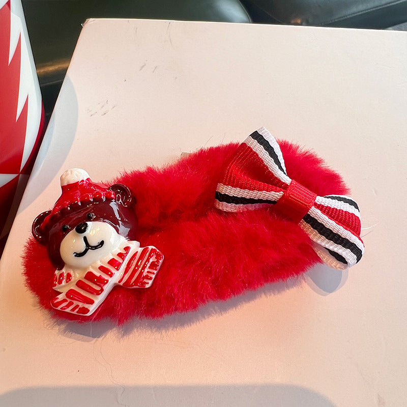 Wholesale Christmas Plush Hairpin BB Clip