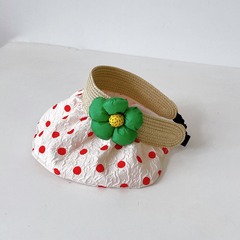 Wholesale Cotton Summer Kids Quick-dry Flower Empty Top Hat