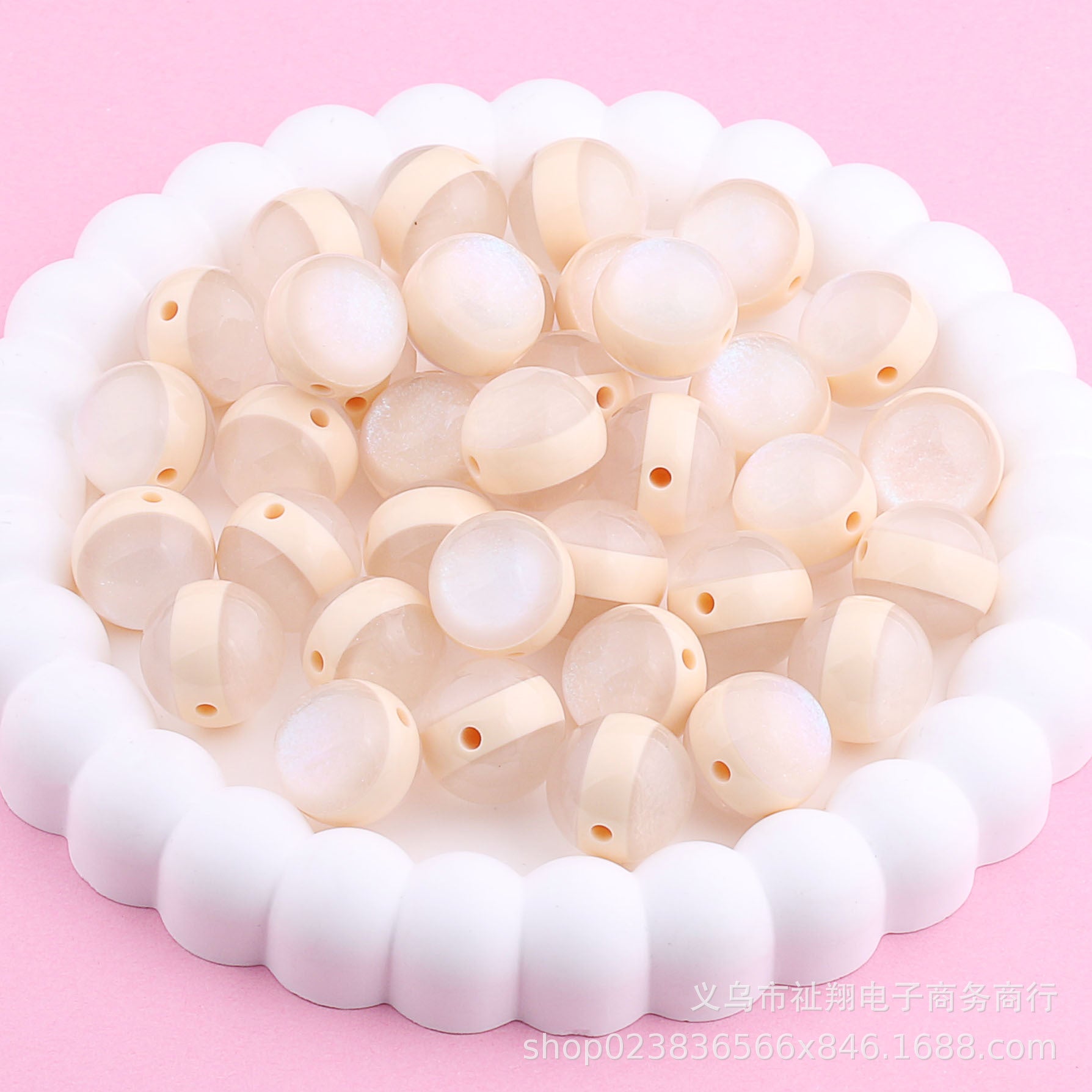 Wholesale 20pcs Lollipop Straight-hole Resin Fine Glitter DIY Beads