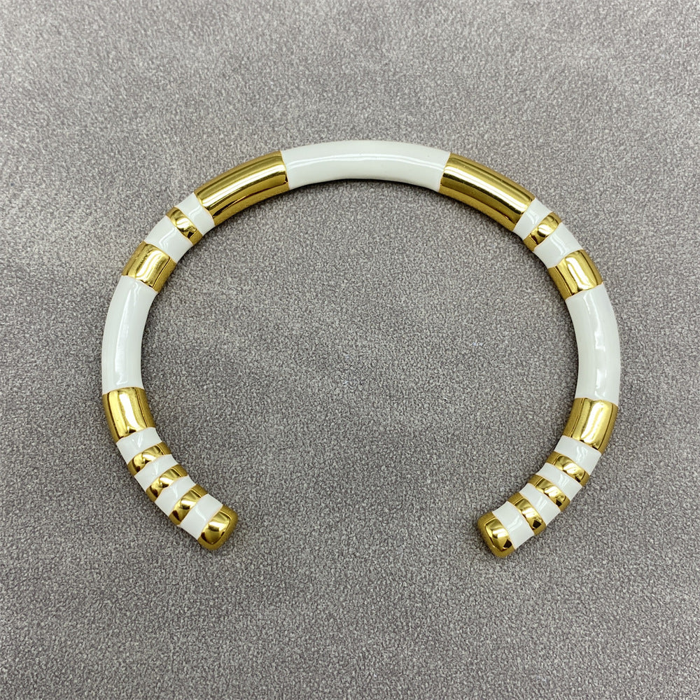 Wholesale black white and gold Layered Bracelet Set