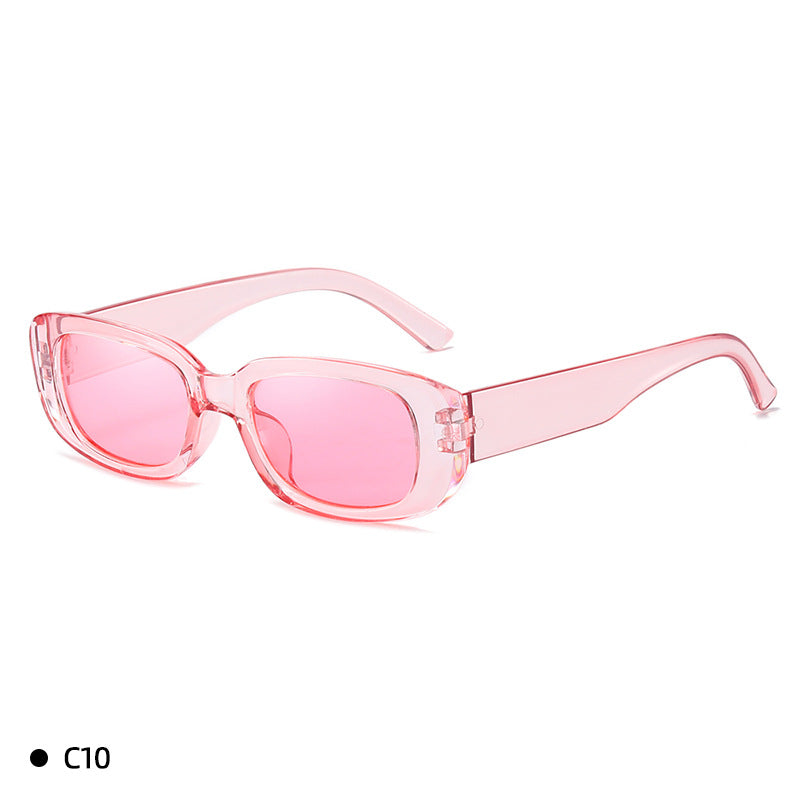 Wholesale PC Film Fashion Square Frame Solid Color Sunglasses