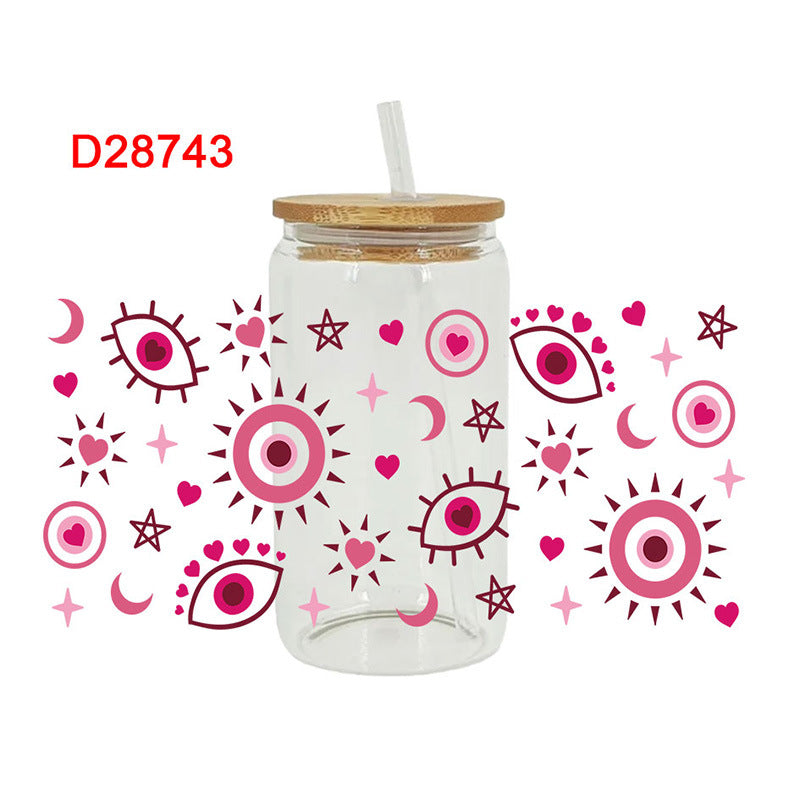 Wholesale Blue Devil's Eye Series 16oz Cup UV DTF Wraps