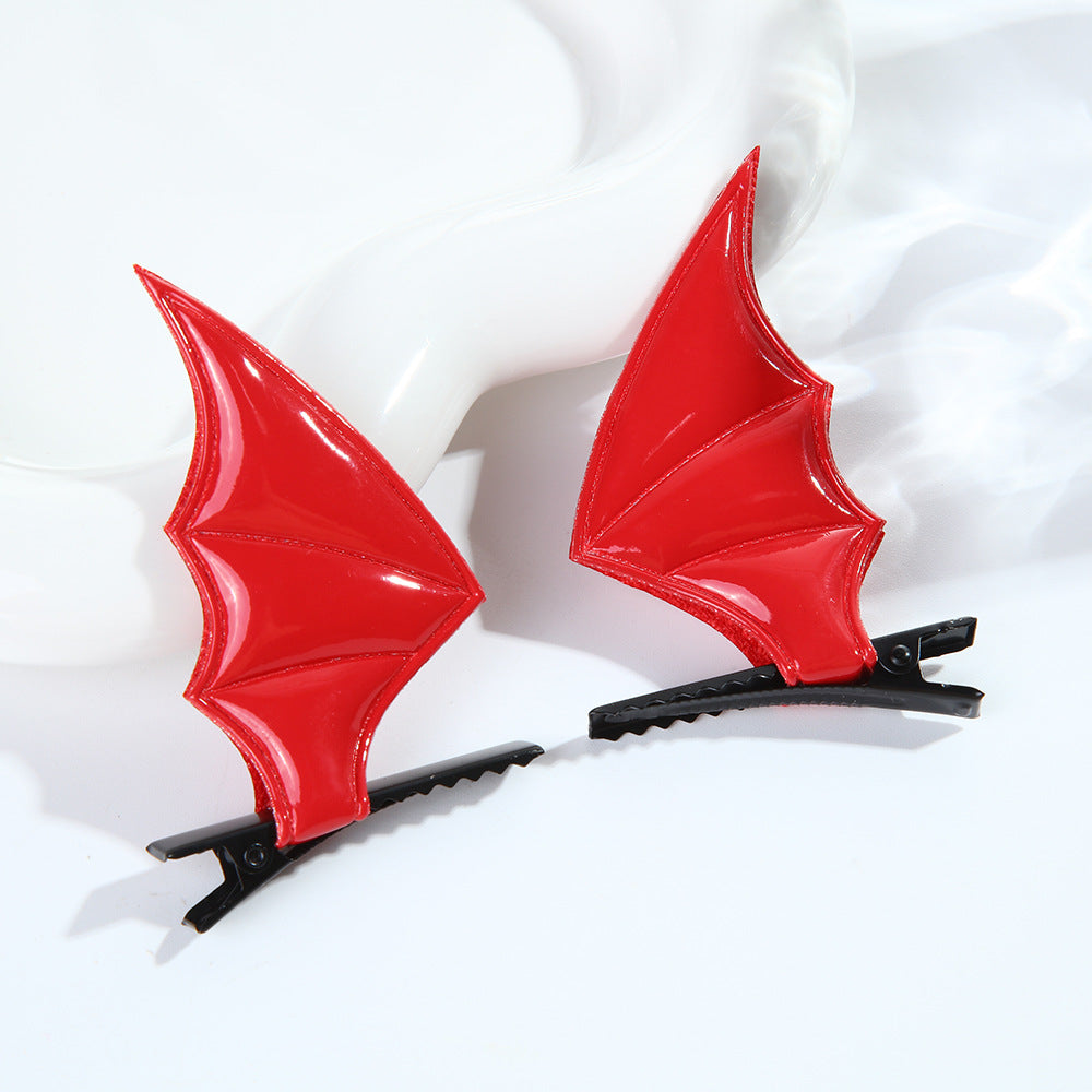 Wholesale Halloween Funny Devil Bat Wings Hairpin