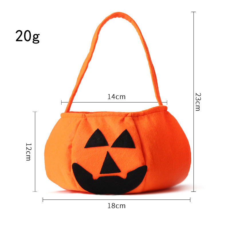 Wholesale  Halloween Pumpkin Bag Non-woven Bag Candy Bag Halloween Hand Candy Pumpkin Bag