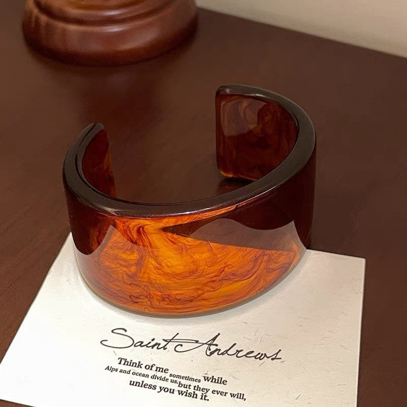 Wholesale Vintage Acrylic Geometric Irregular Ring Resin Bracelet