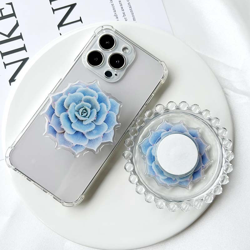 Soporte de teléfono de pegamento de suculentas acrílicas al por mayor