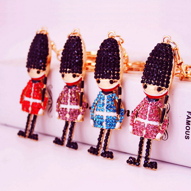 Wholesale Crystal Guard Diamond Zinc Alloy Keychain