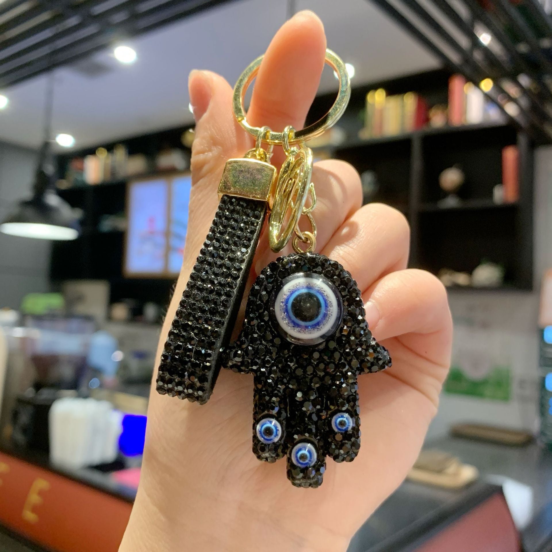 Wholesale Clay Full Drill Demon Eye Keychain