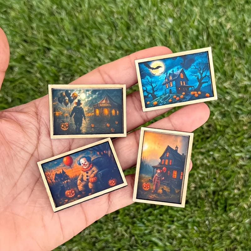 Wholesale 10 sets/pack 4-piece mini dollhouse 1:12 scale ghost wall art