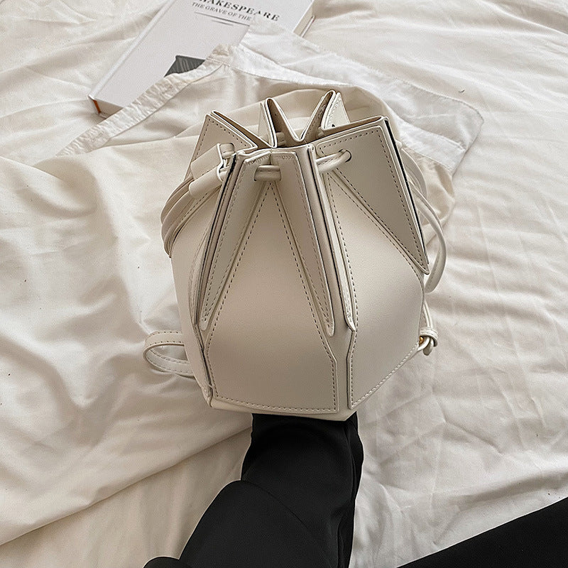 Wholesale Single Shoulder Crossbody Bag Large Capacity Pleated Drawstring Bag