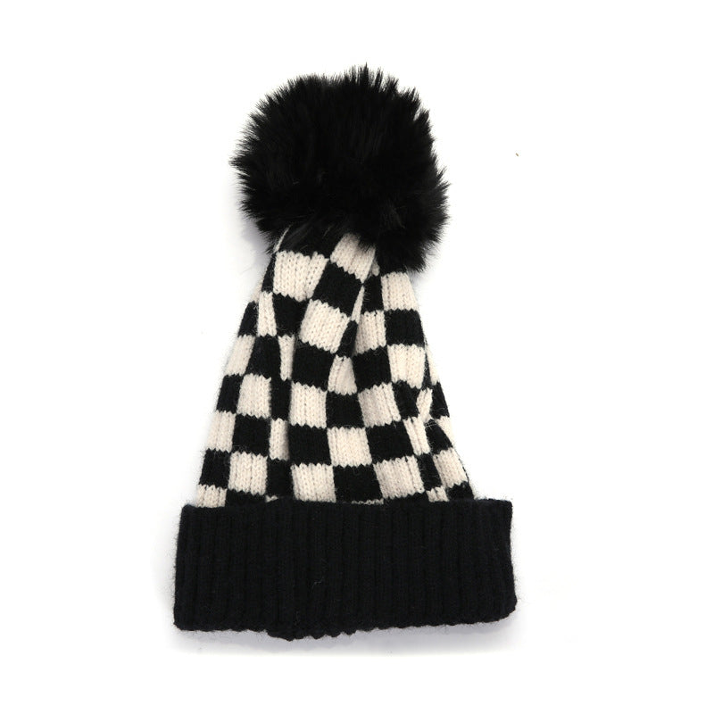 Wholesale Checkerboard Knit Beanie