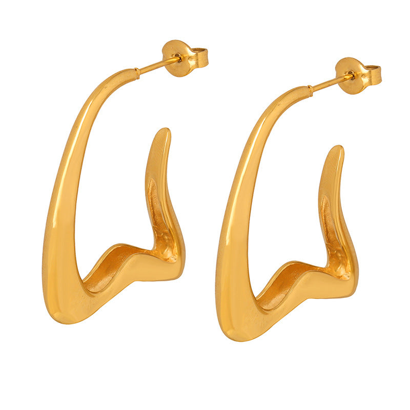 Wholesale Fashion Geometry Gold Plated Earring