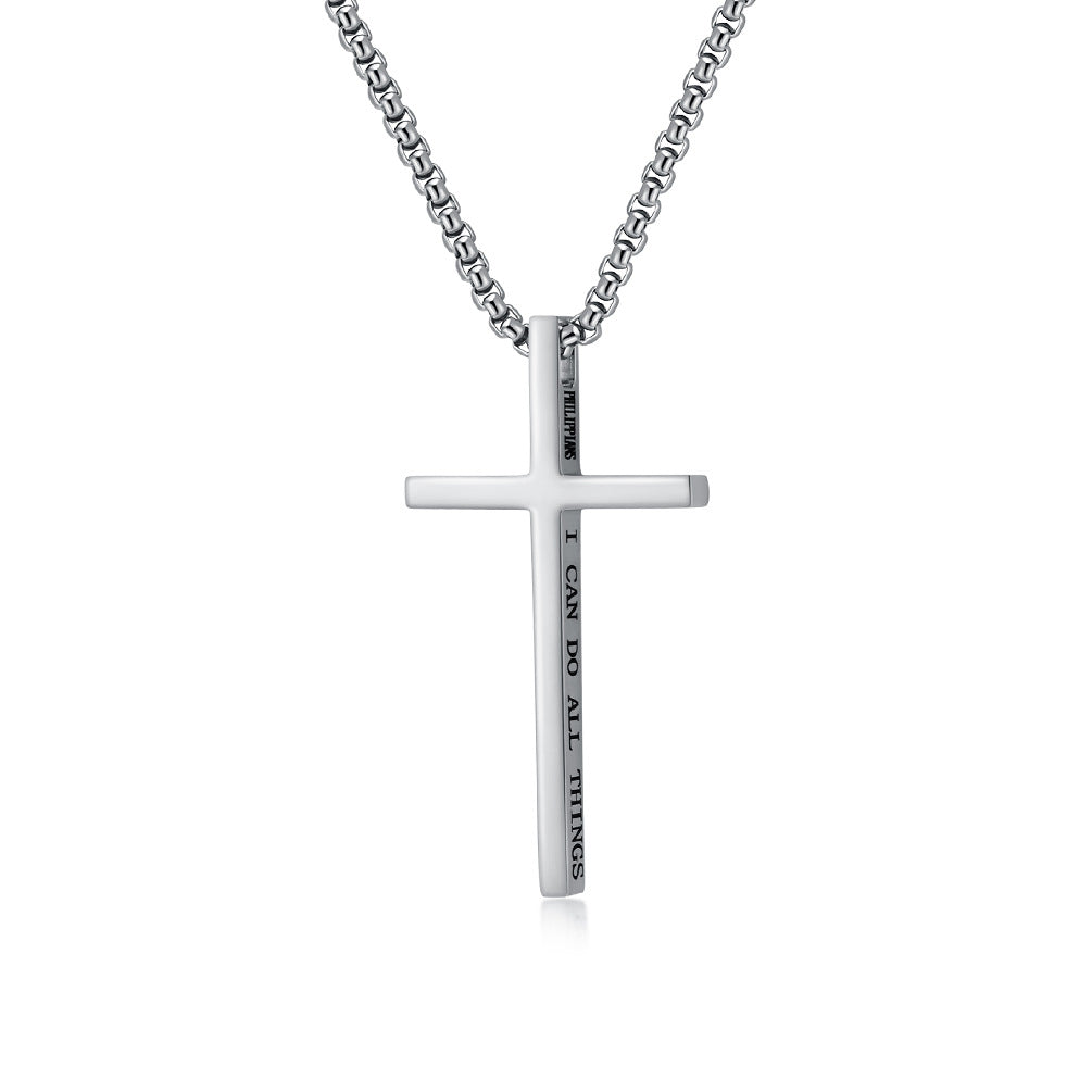 Wholesale Titanium steel cross necklace men's and women's pendant sweater chain pendant