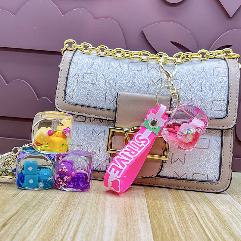 Wholesale Oil Cube Dice Keychain