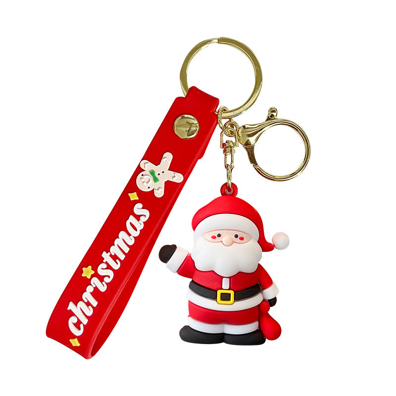 Wholesale Christmas Snowman Car Soft Rubber Keychain
