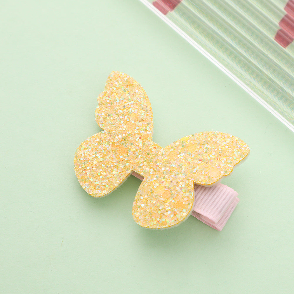 Wholesale 10pcs Crown Duck Clip Butterfly Diamond Sequins Hair Accessories Children Broken Hair Hair Clips