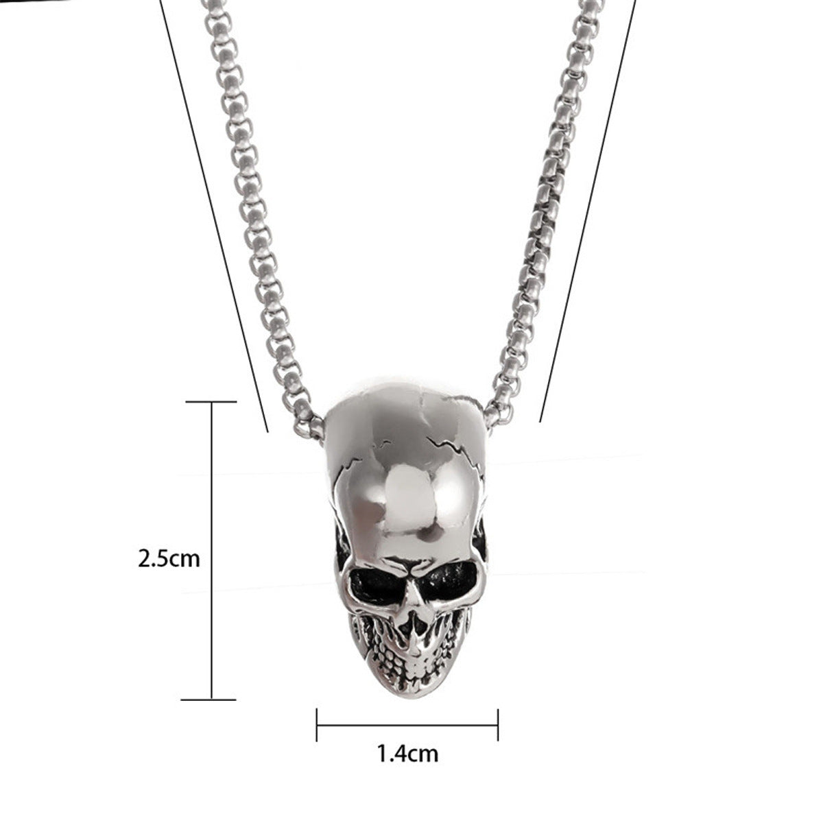 Wholesale Stainless Steel Skull Pendant Necklace Punk Hip Hop Men S Fashion Jewelry Accessory