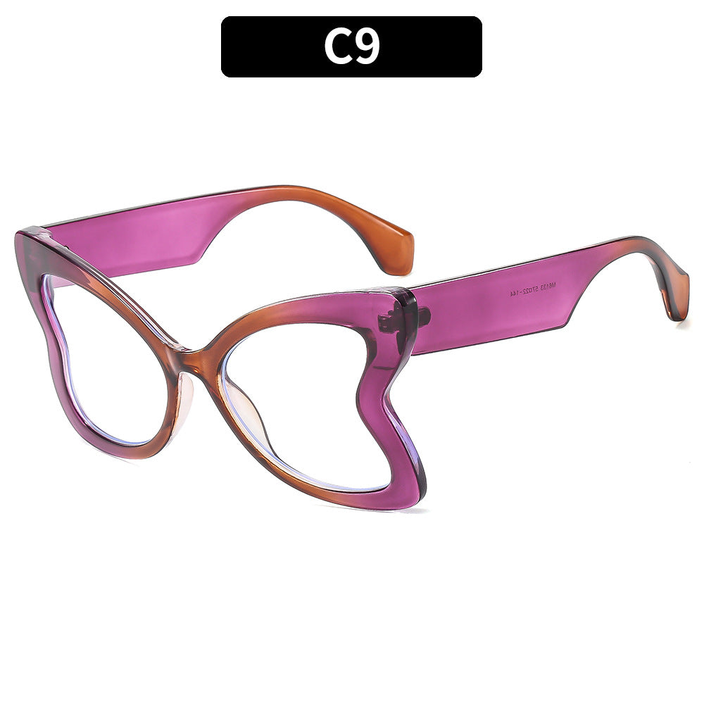 Wholesale PC Retro Butterfly Large Frame Sunglasses