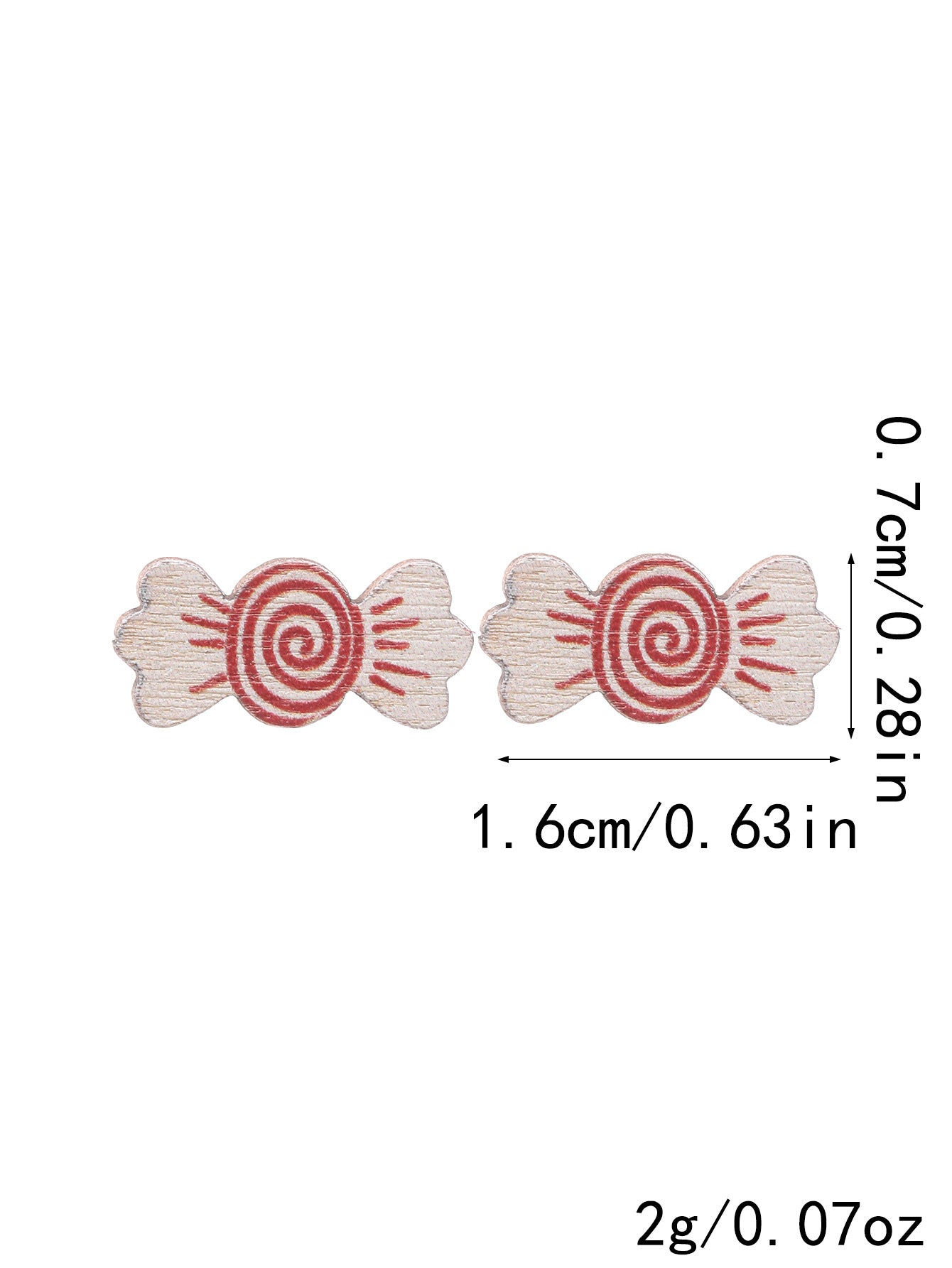 Wholesale Christmas Colorful Wood Earrings