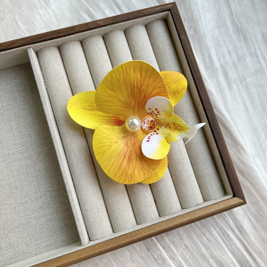 Wholesale Valentine's Day Excellent Purple Phalaenopsis Simulated Flower Atmosphere Headwear