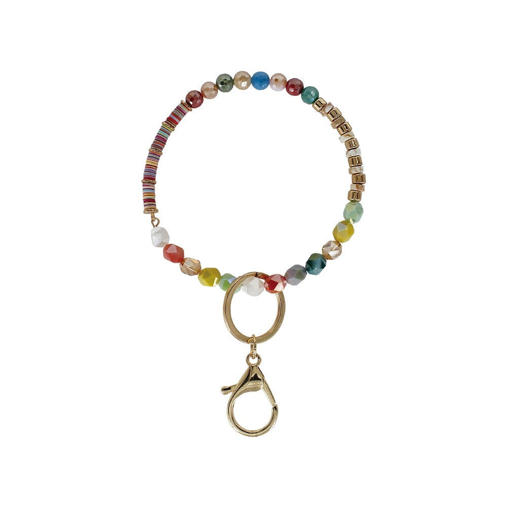 Wholesale Metal Stitching Beads Wrist Keychain