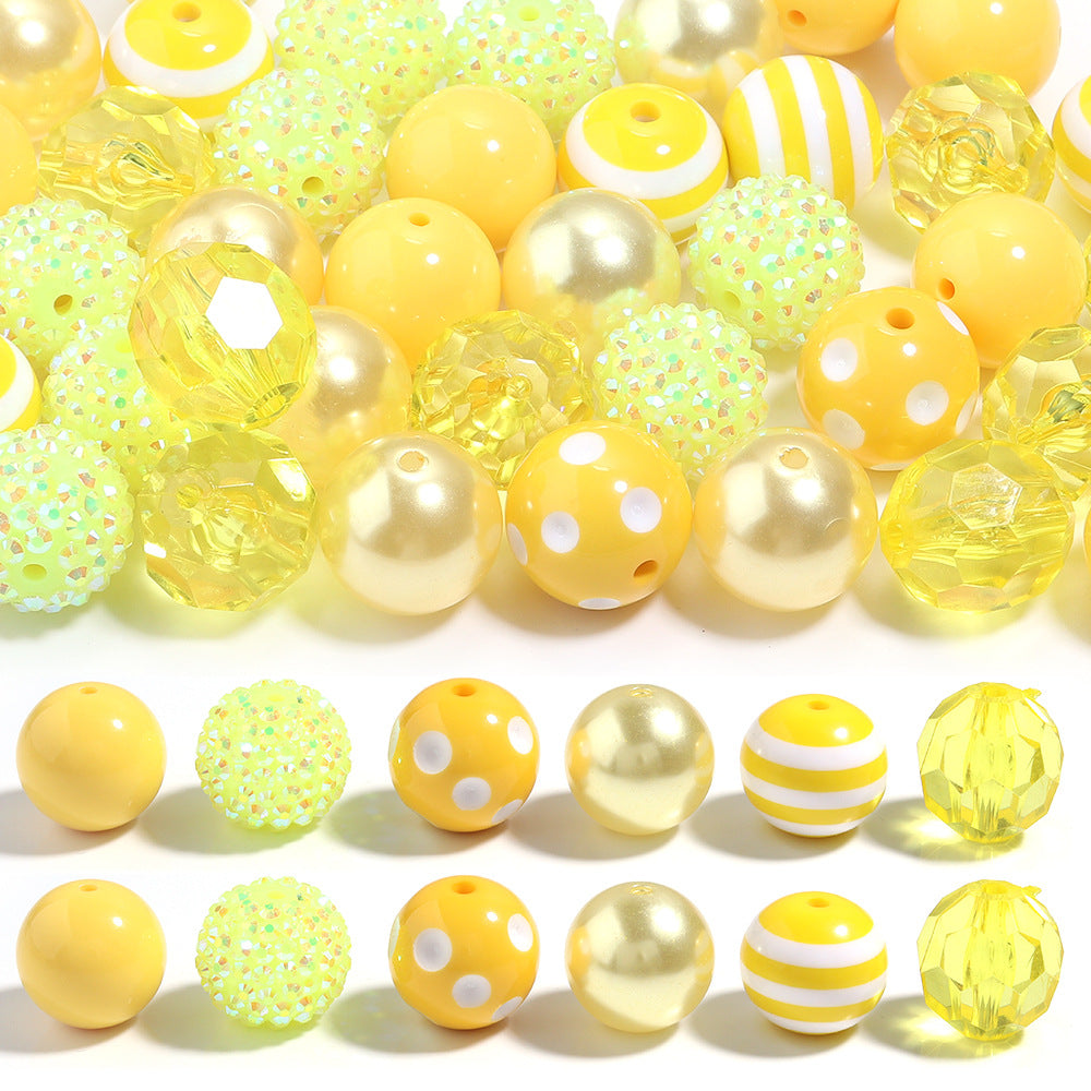 Wholesale 12pcs Candy resin stripe beads 20mm color resin round beads