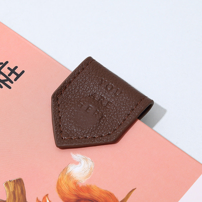 Wholesale PU leather magnetic bookmark triangle diamond page holder