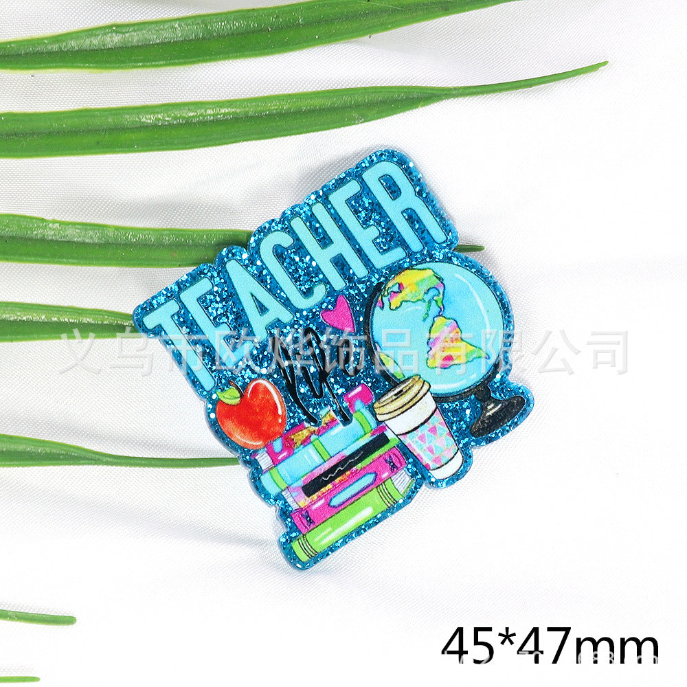 Wholesale 10pcs Pink Teacher Stationery Acrylics