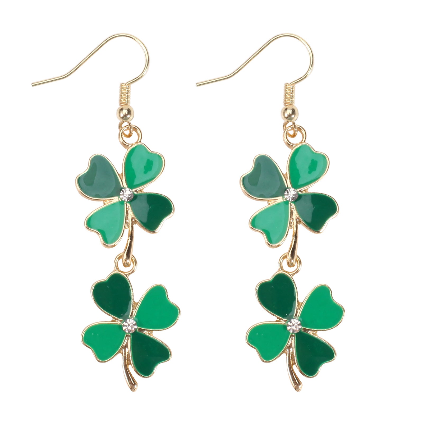 Wholesale St.  Patrick' s Day Clover Hat Flag Wine Glass Earrings