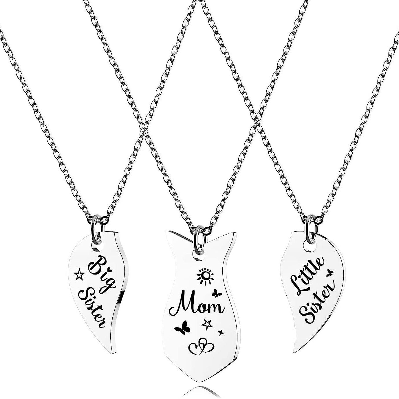 Wholesale Stainless steel heart-shaped puzzle letter necklace set