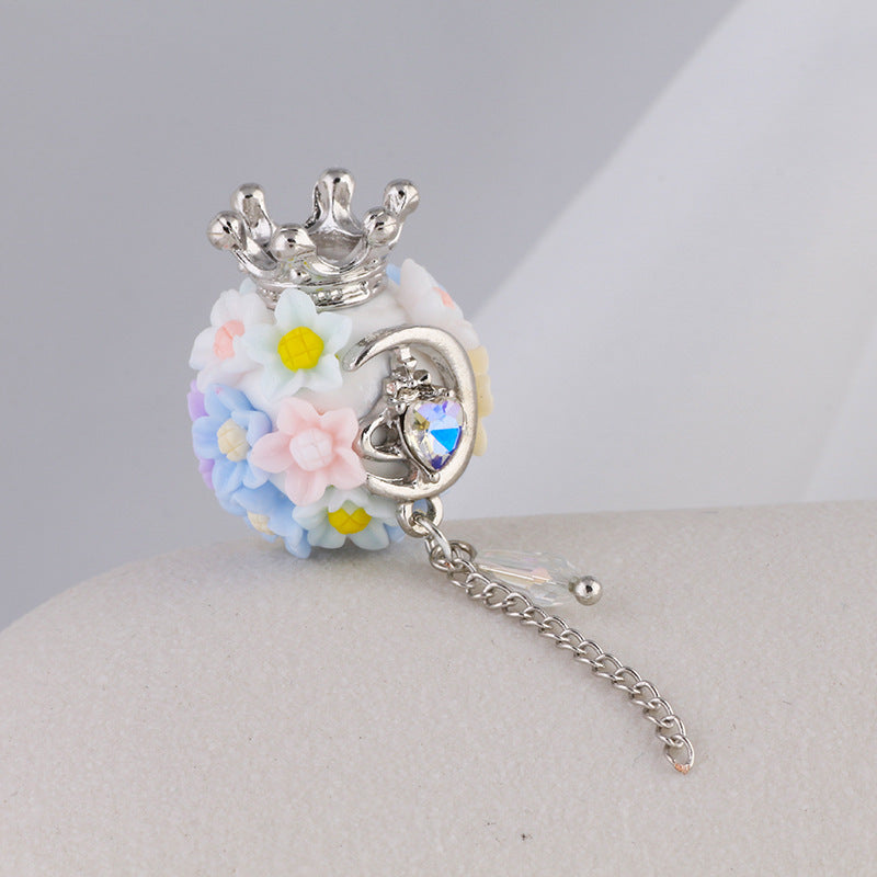 Wholesale Heavy Industry Nepalese Diamond Ball Crown Flower Soft Clay Straight Hole Beads