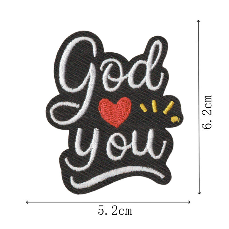 Wholesale Iron On Embroidered Patches Set Of 9 English Letter Inspirational Quote Decorative Clothing Accessories For Coats And ets
